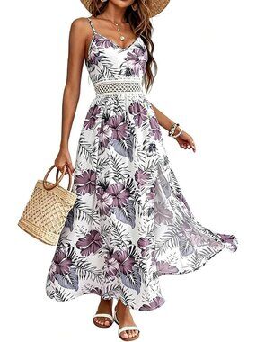 Floral Sleeveless Hawaiian Maxi Dress for Women - Summer Vacation Essential